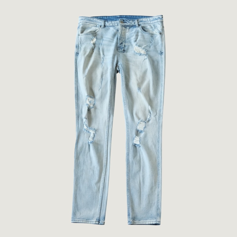 Ksubi‎ Van Winkle Jeans Mens Light Blue Distressed Trashed Dreams 36 Slim